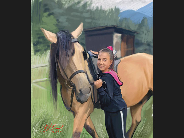 Girl & Horse